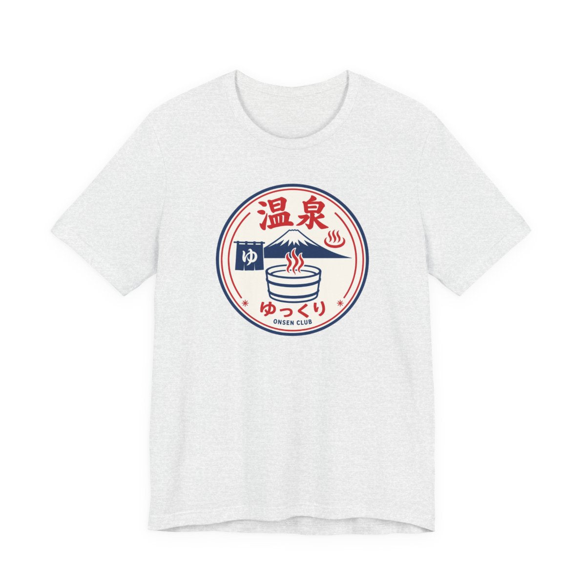 Onsen Club tee, Ash, front view