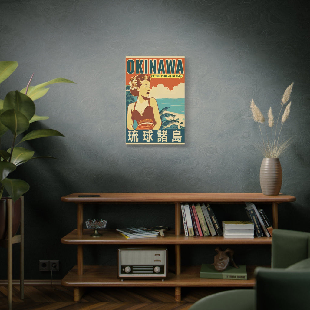 Visit Okinawa Retro Canvas