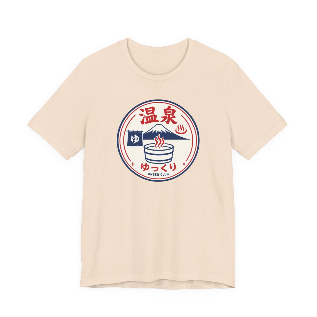 Onsen Club tee, Soft Cream, front view
