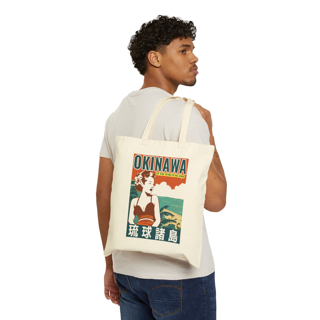 Visit Okinawa Retro Tote Bag