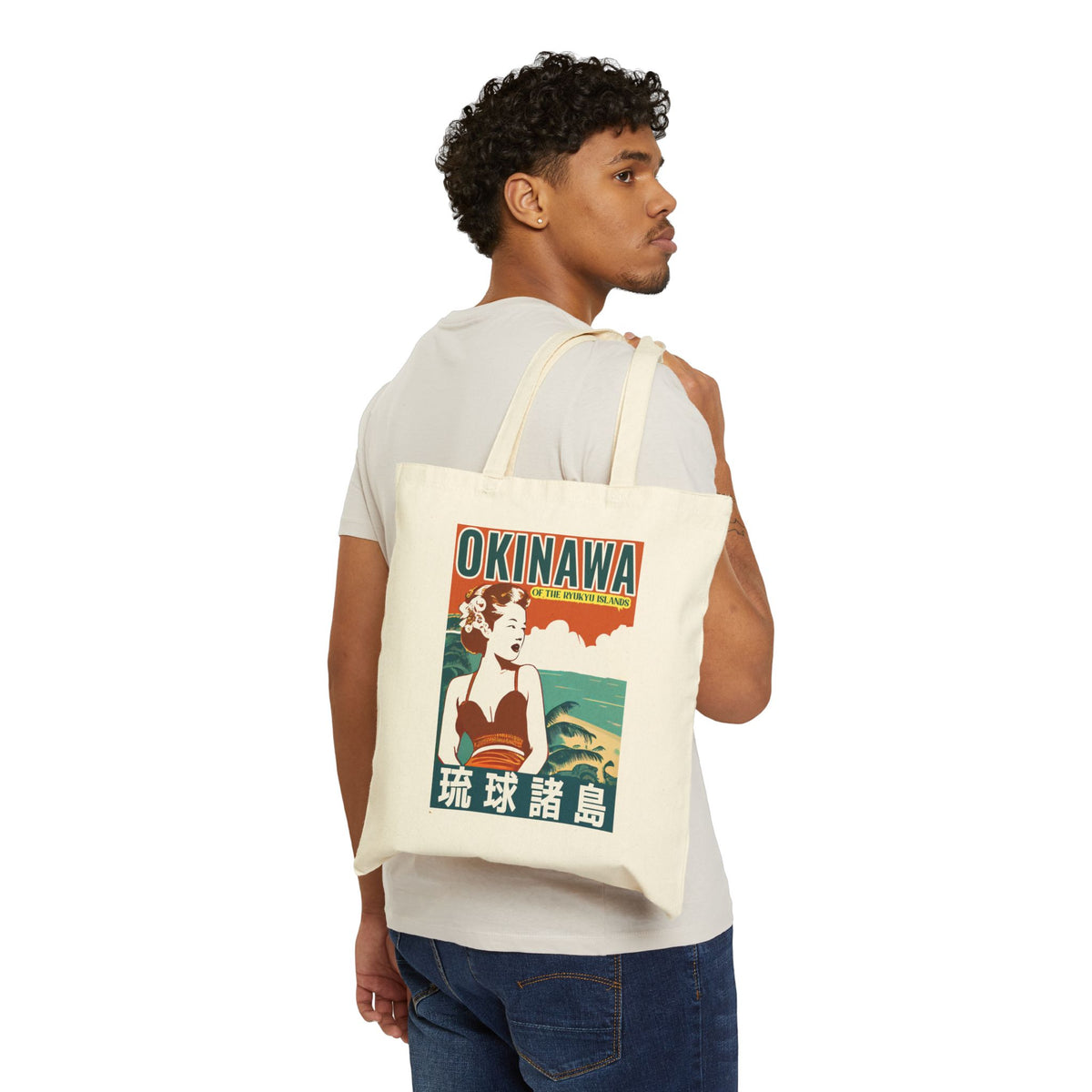 Visit Okinawa Retro Tote Bag