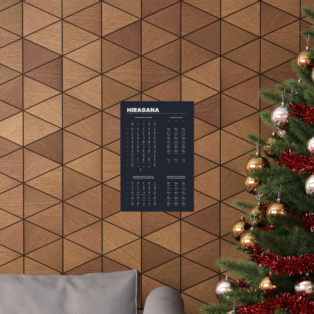 Hiragana Chart Poster (Black)