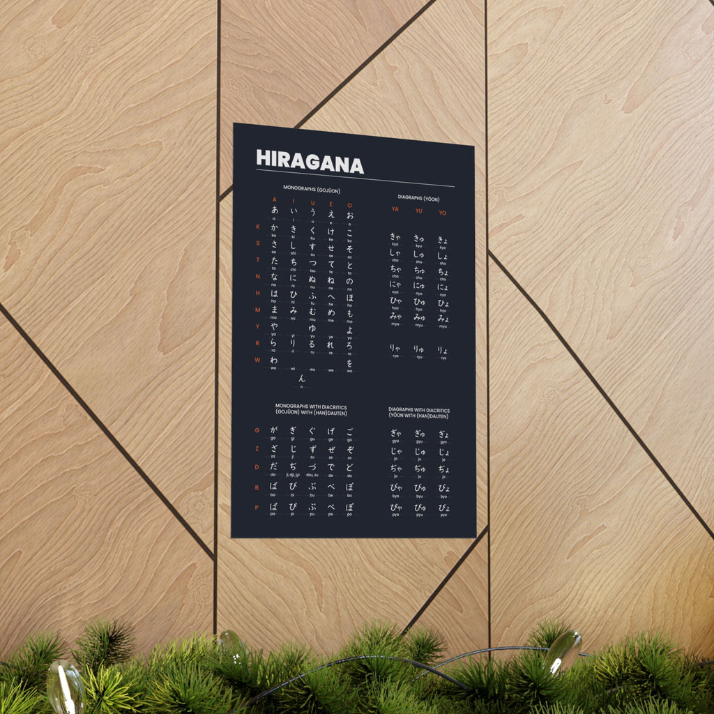 Hiragana Chart Poster (Black)