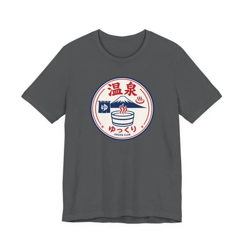 Onsen Club tee, Asphalt, front view
