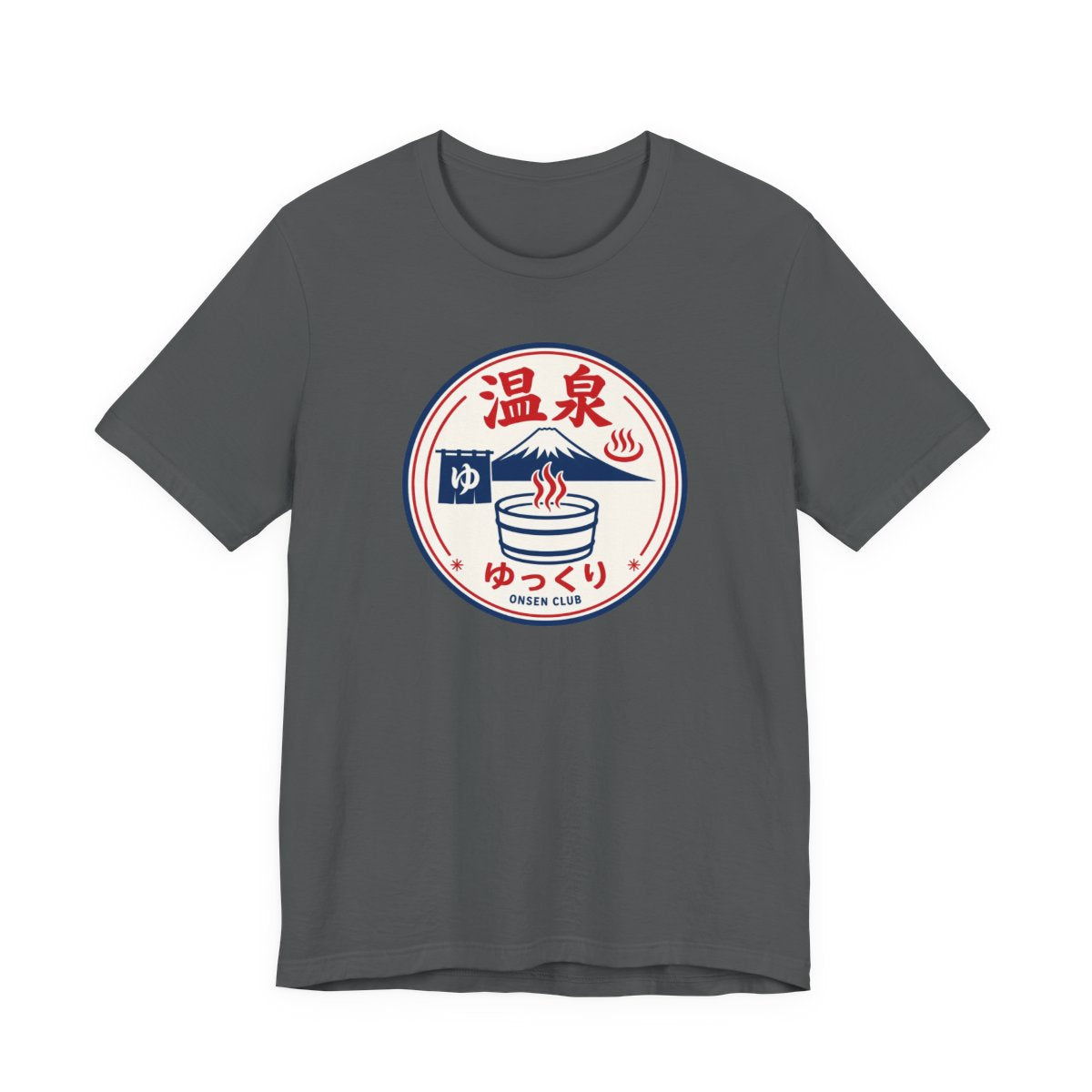 Onsen Club tee, Asphalt, front view