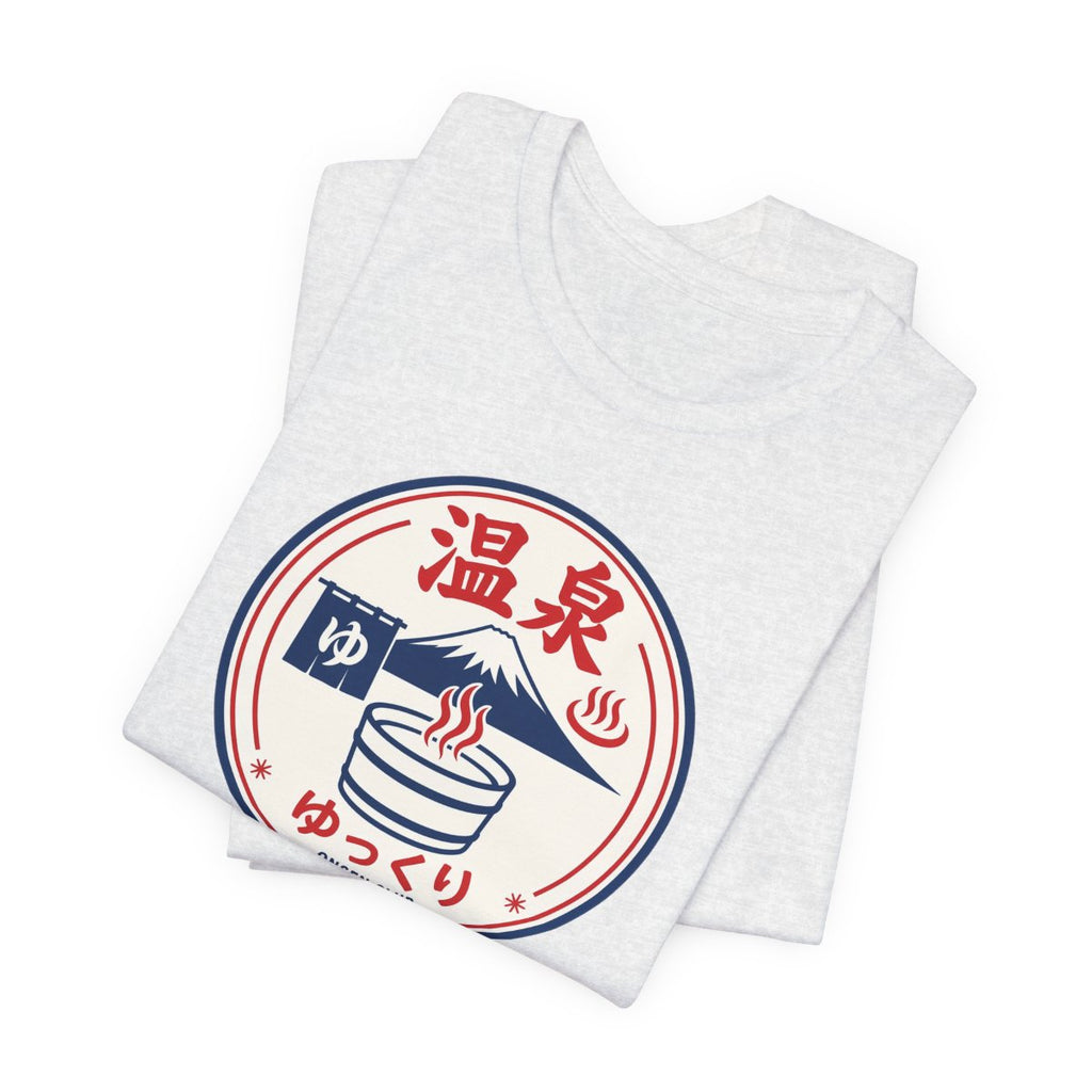 Onsen Club tee, Ash, folded view