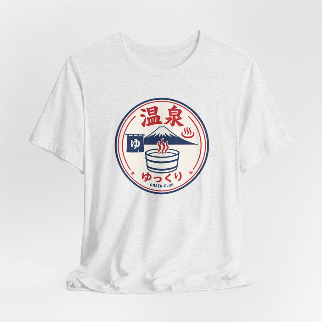 Onsen Club tee, Ash, hanging view