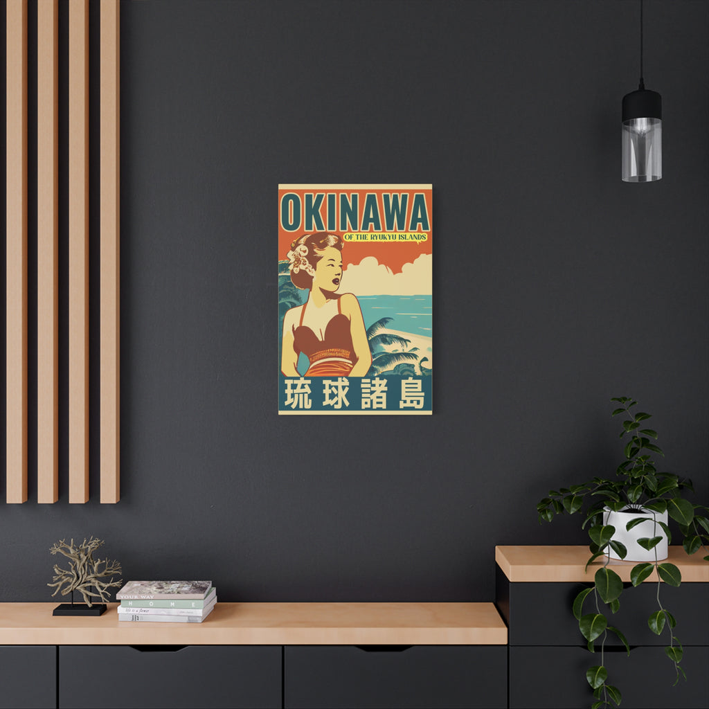 Visit Okinawa Retro Canvas