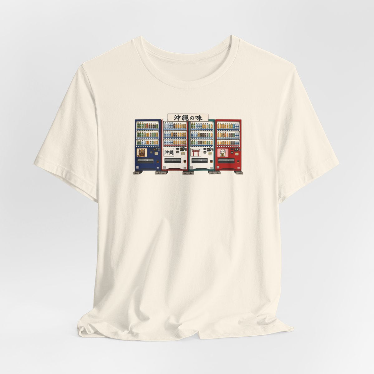 Okinawa vending machines tee, Natural, hanging view