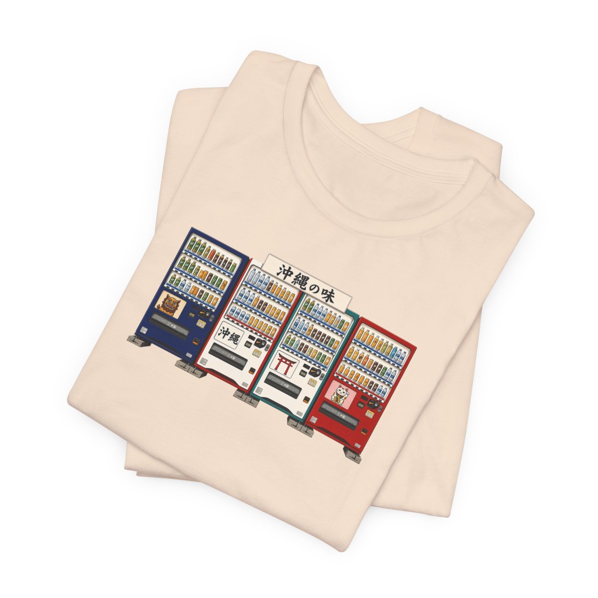 Okinawa vending machines tee, Soft Cream, folded view