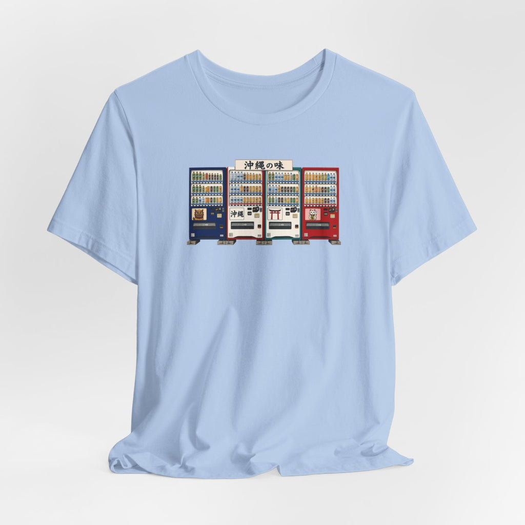Okinawa vending machines tee, Baby Blue, hanging view