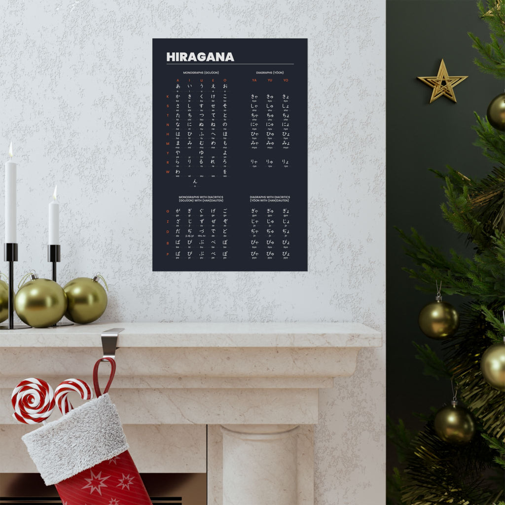 Hiragana Chart Poster (Black)
