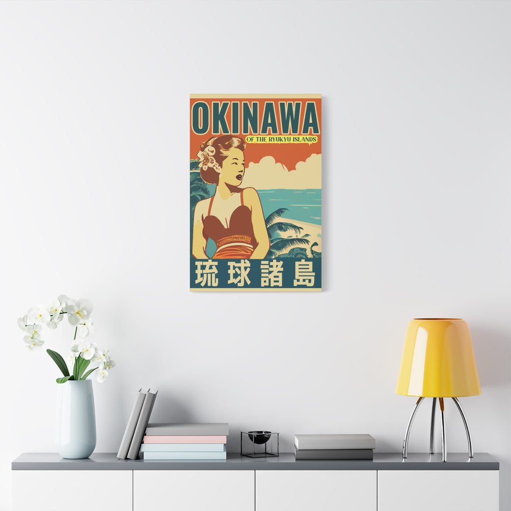 Visit Okinawa Retro Canvas