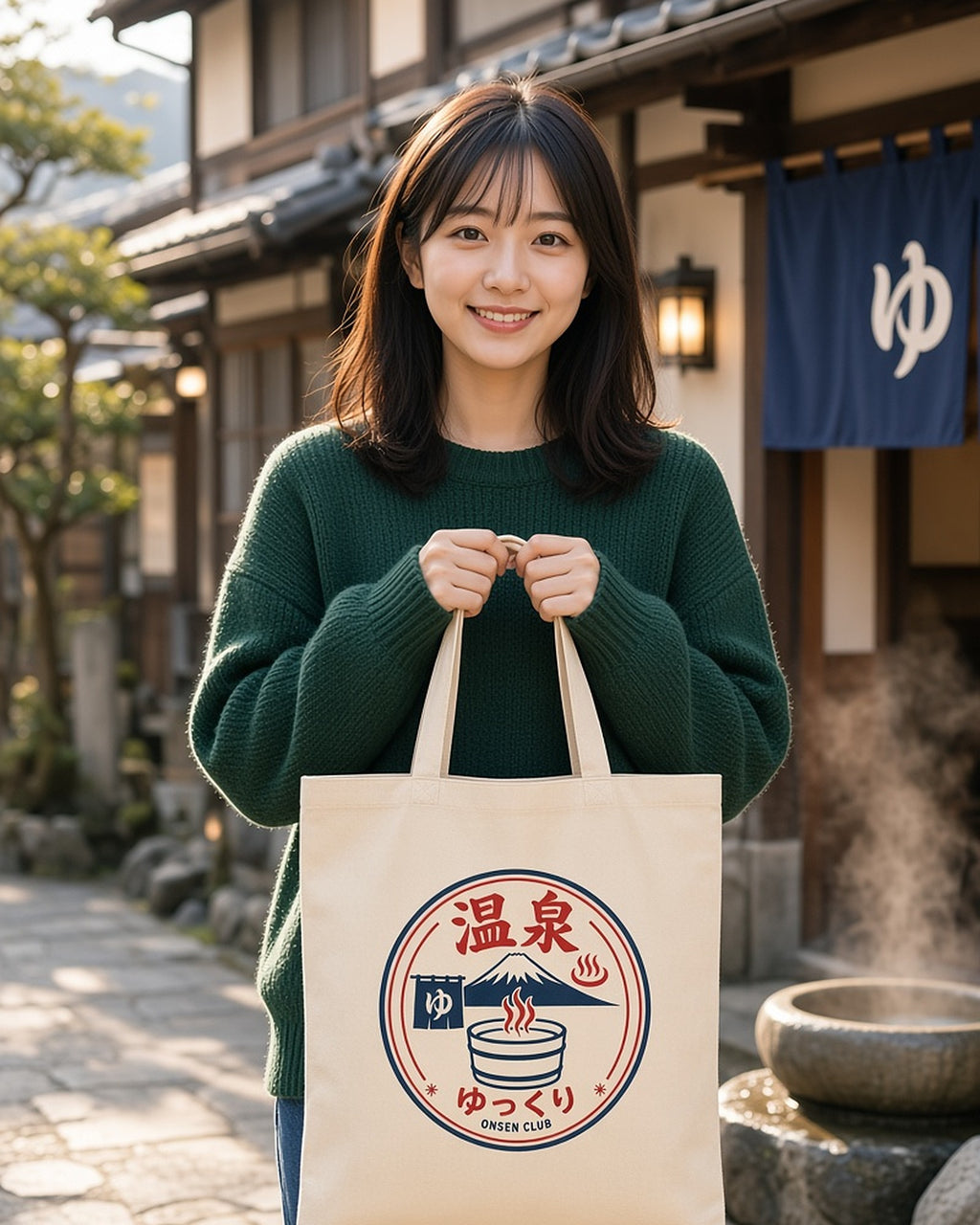 Onsen Club tote bag lifestyle photo
